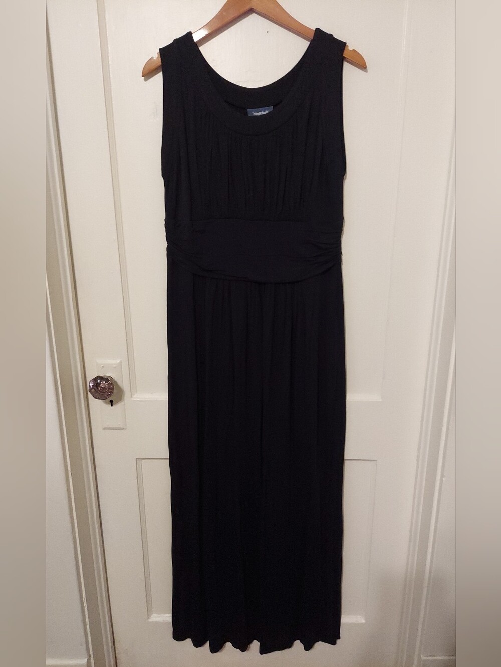 Anthropologie ModCloth Maxi Dress Womens XLarge Flowy Jersey Ruched Whimsigoth